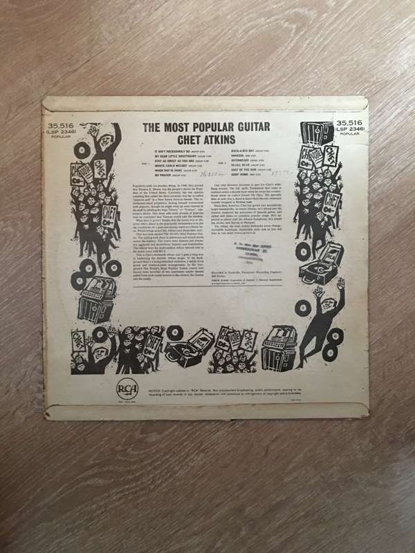 Chet Atkins - The Most Popular Guitar - Vinyl LP Record - Opened  - Very-Good+ Quality (VG+)