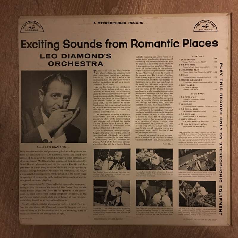 Leo Diamond's Orchestra  Exciting Sounds From Romantic Places - Vinyl LP Record - Opened  -...