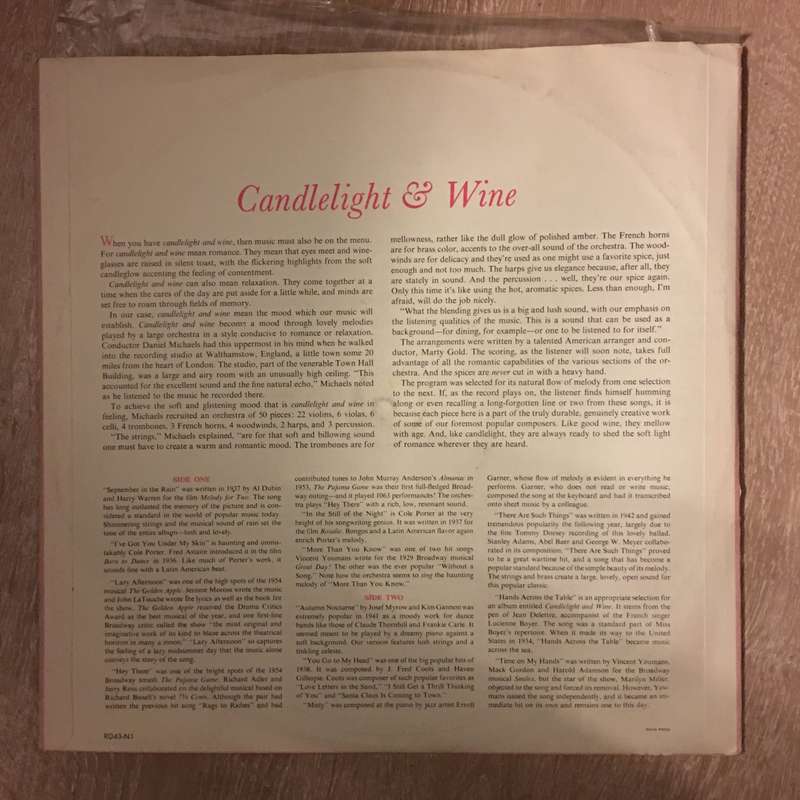 Candlelight & Wine - Vinyl LP Record  (VG+)