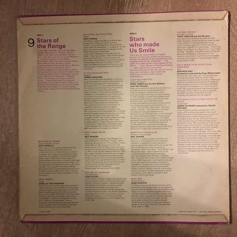 The Great Stars - Vol 9 - Vinyl LP Record - Opened  - Very-Good- Quality (VG-)