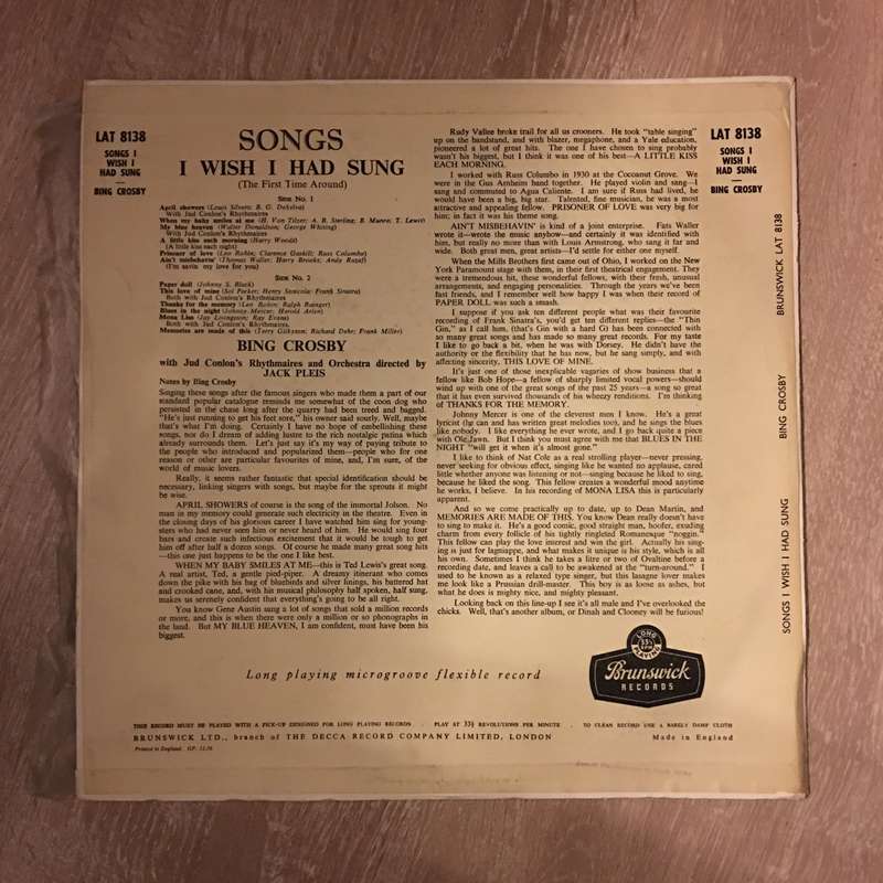 Jack Pleis And Orchestra - Songs I Wish I Had Sung - Vinyl LP Record - Opened  - Very-Good+ Quali...