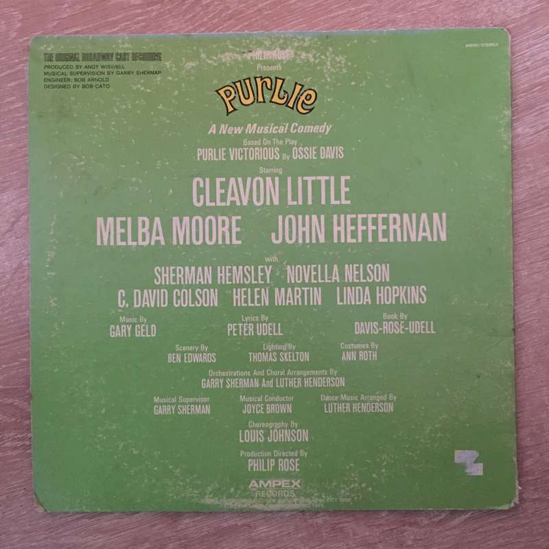 Purlie - A New Musical Comedy - Vinyl LP Record - Opened  - Fair Quality (F)