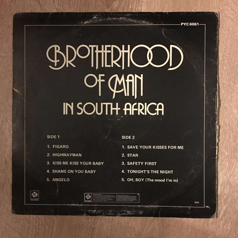 Brotherhood Of Man In South Africa - Vinyl LP Record - Opened  - Very-Good Quality (VG)