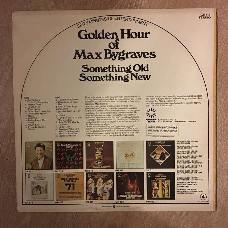 Golden Hour Of Max Bygraves  - Vinyl LP Record - Opened  - Very-Good Quality (VG)