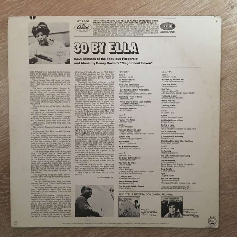 Ella Fitzgerald - 30 By Ella - Vinyl LP Record - Opened  - Very-Good- Quality (VG-)