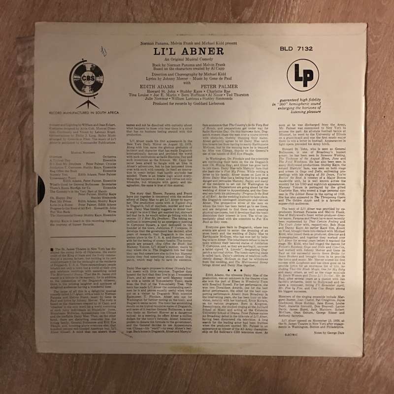 Norman Panama, Melvin Frank, Michael Kidd  Li'l Abner - An Original Musical Comedy- Vinyl L...