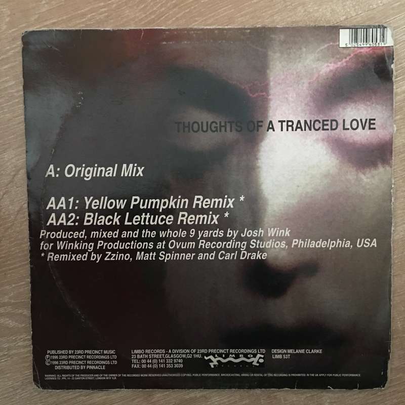 Winc  Thoughts Of A Tranced Love- Vinyl Record - Opened  - Fair Quality (F)