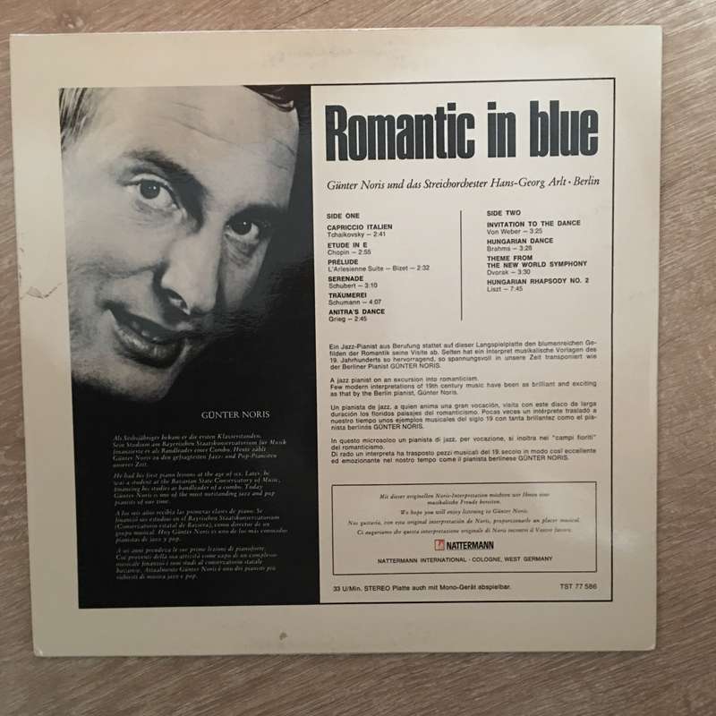 Günter Noris  Romantic In Blue - Vinyl LP Record - Opened  - Very-Good+ Quality (VG+)