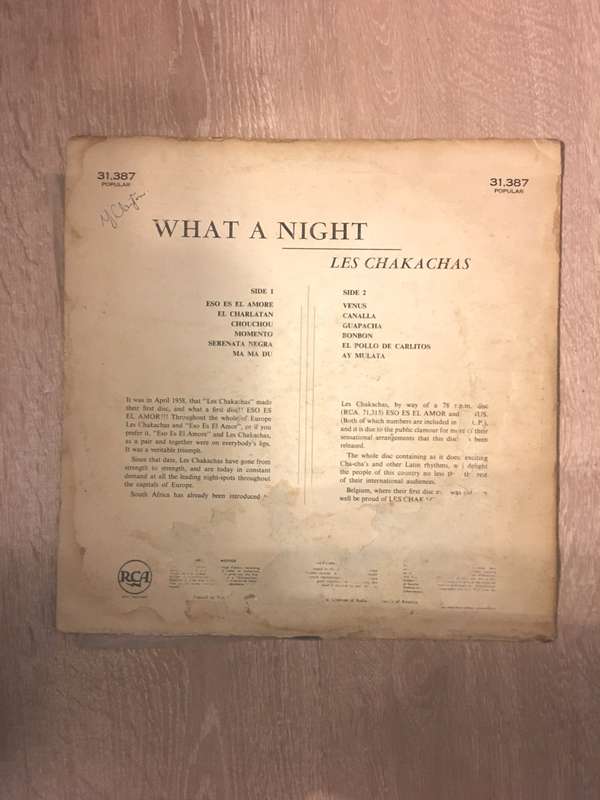 What a Night with the Chakachas - Vinyl LP Record - Opened  - Good+ Quality (G+)