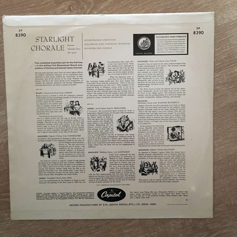 Starlight Chorale - Robert Wagner - Vinyl Opened  LP Record - Very-Good Quality (VG)