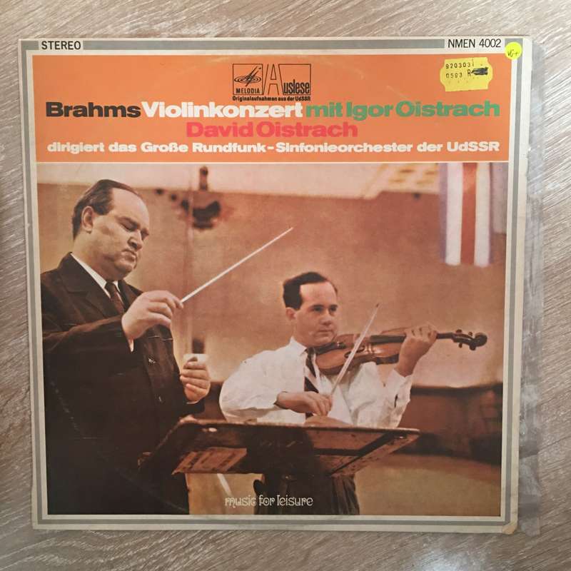 Brahms - Violinkonzert - David Oistrakh, Igor Oistrakh - Vinyl LP Record - Very-Good+ Quality (VG+)