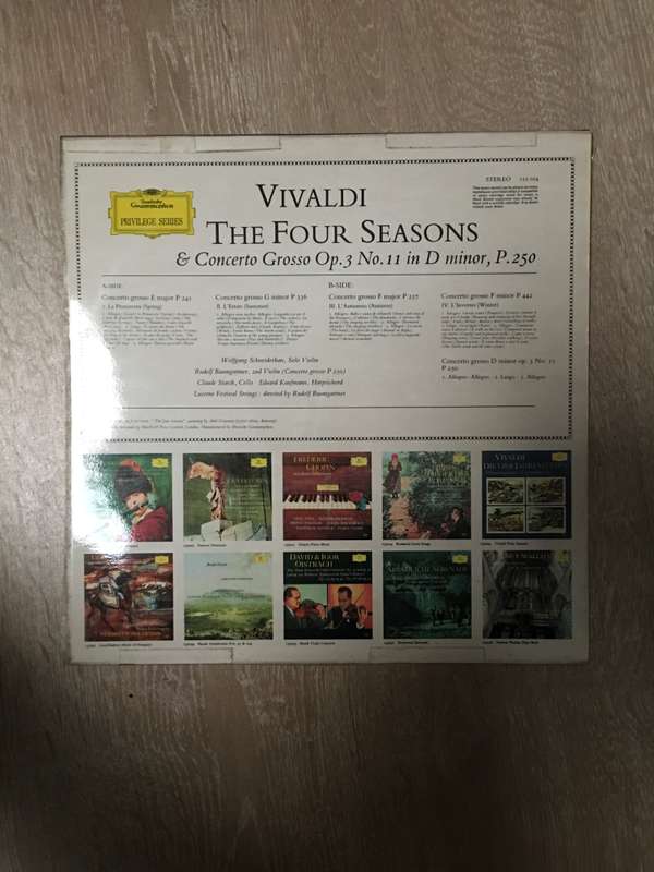 Vivaldi - The Four Seasons & Concerto Grosso Op. 3 No. 11 D-Moll - Vinyl LP Record - Opened  - Ve...