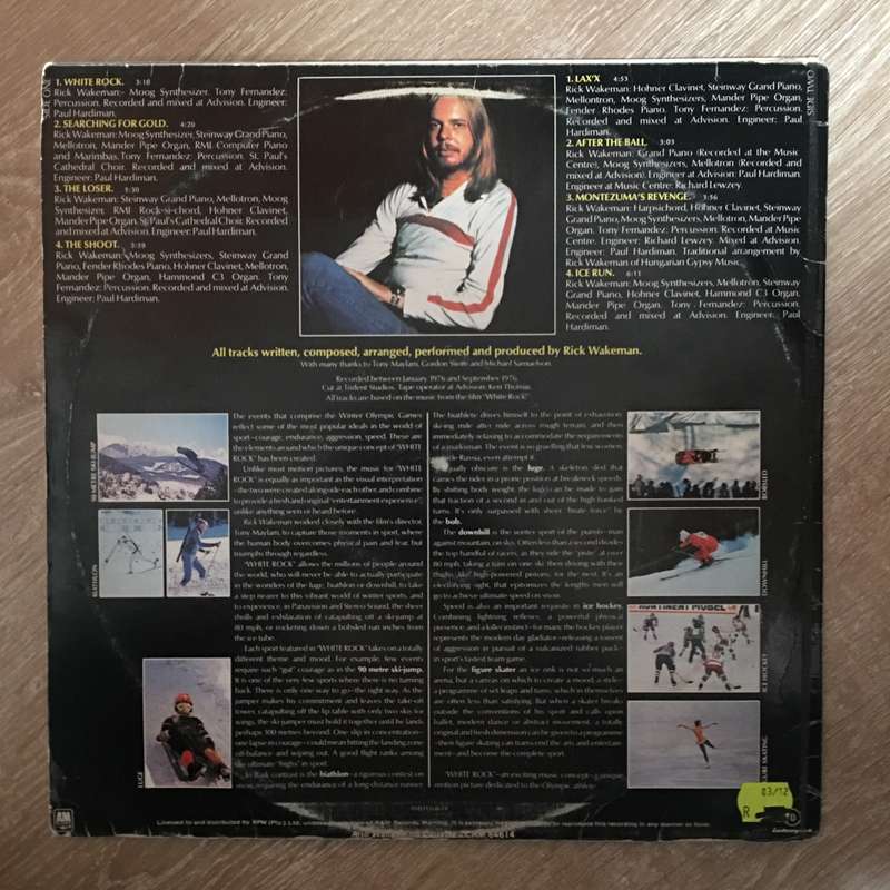 Rick Wakeman - White Rock - Vinyl LP Record - Opened  - Very-Good Quality (VG)