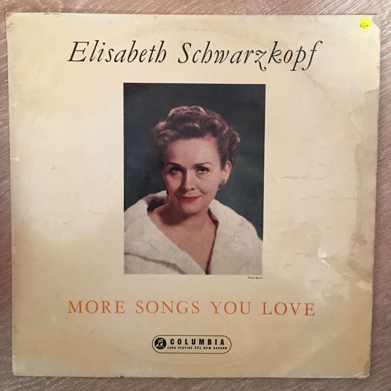Elisabeth Schwarzkopf  More Songs You Love - Vinyl LP Record - Opened  - Very-Good+ Quality (VG+)