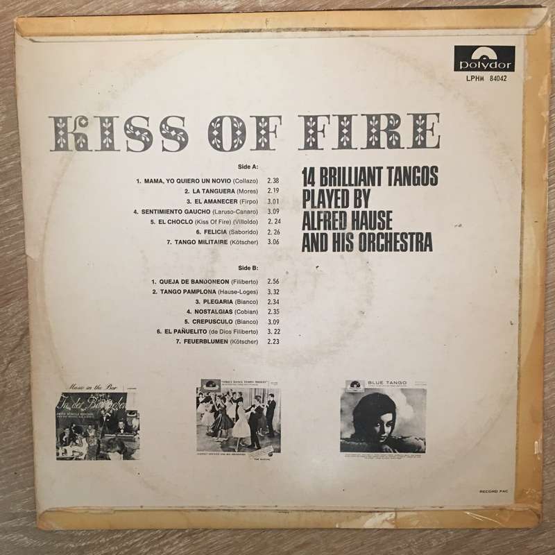 Alfred Hause And His Orchestra  Kiss Of Fire - Vinyl LP Record - Opened  - Very-Good+ Quali...