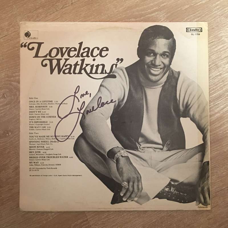 Lovelace Watkins - Live In South Africa - Autographed -  Vinyl LP Record  (VG+)