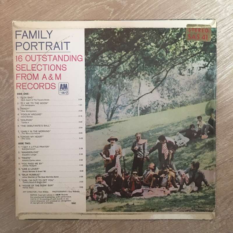 Family Portrait - A & M Records - 16 Outstanding Selections - Vinyl LP Record  (VG+)