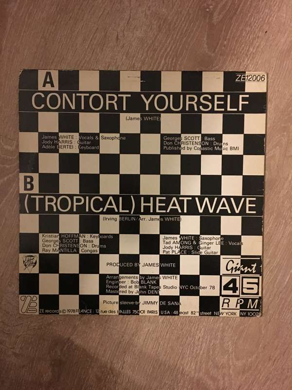 James White & The Blacks  Contort Yourself / (Tropical) Heatwave - Vinyl LP Record - Opened...