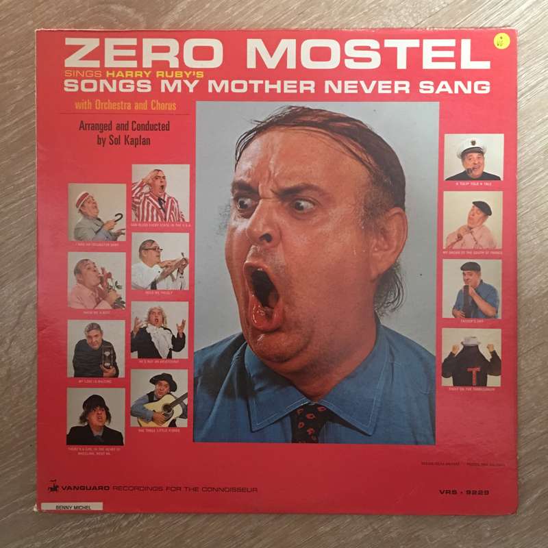 Zero Mostel - Songs My Mother Never Sang  - Vinyl LP Record - Opened  - Very-Good Quality (VG)