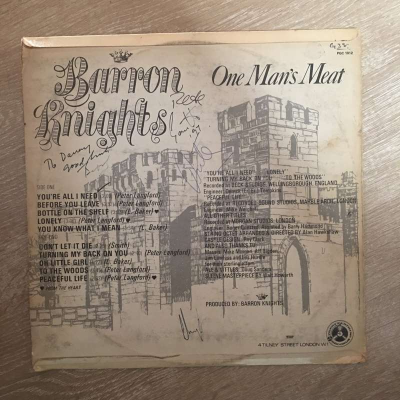 Barron Kniights - One Man's Meat - Vinyl Record - Opened  - Very-Good+ Quality (VG+)