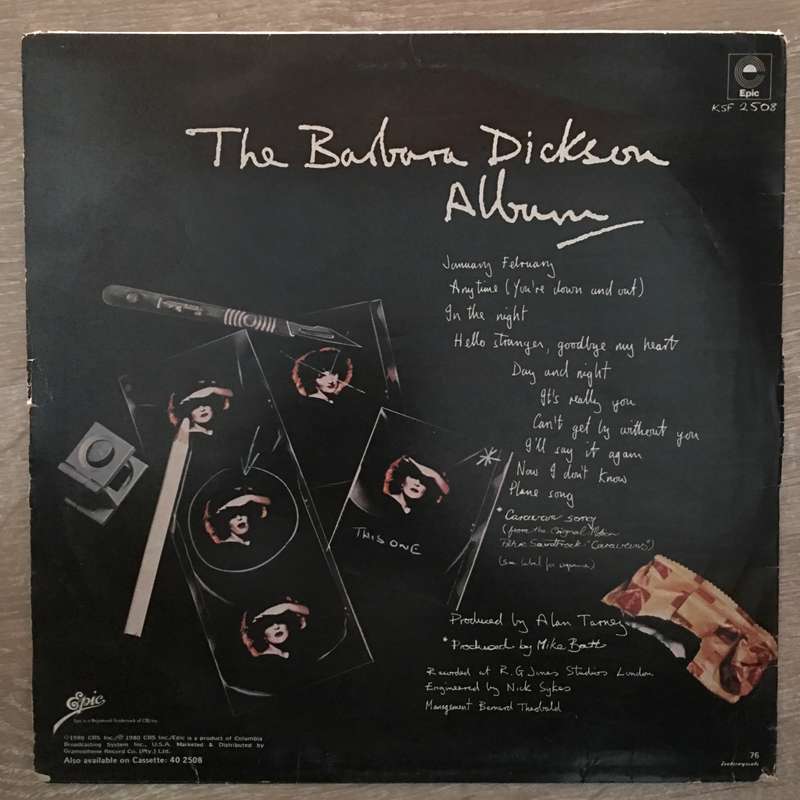 Barbara Dickson Album   Vinyl LP Record - Opened  - Good+ Quality (G+)