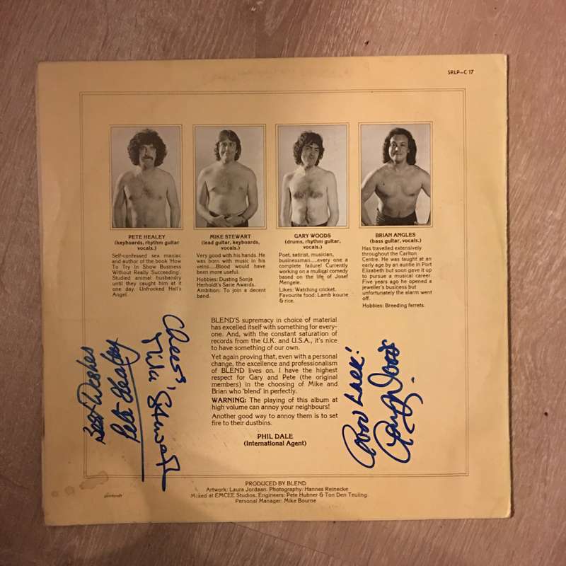 Blend - Blend An Ear - Recorded Live At Father's Moustache - Autographed by Band - Vinyl LP Recor...