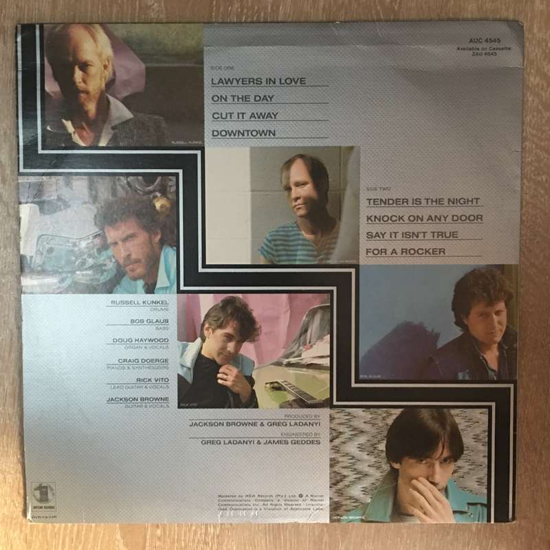 Jackson Browne  - Lawyers In Love  - Vinyl LP Record (VG+)