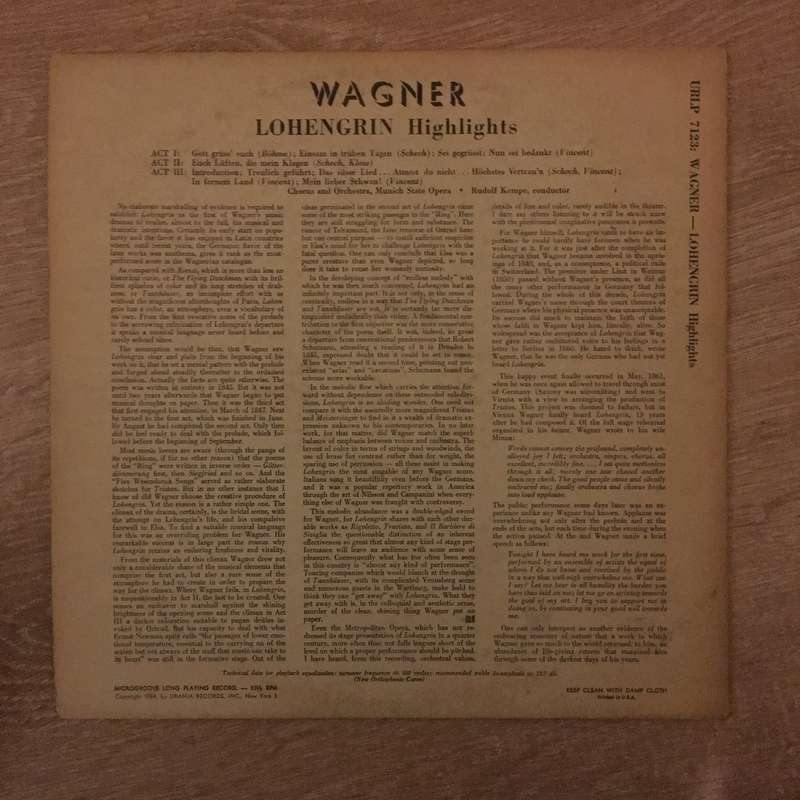 Rudolf Kempe, Chorus And Orchestra Of The Munich State Opera, Richard Wagner  Lohengrin (Hi...