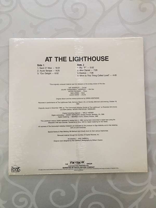 The Cannonball Adderley Quintet  At The Lighthouse  -  Vinyl LP Record - Sealed