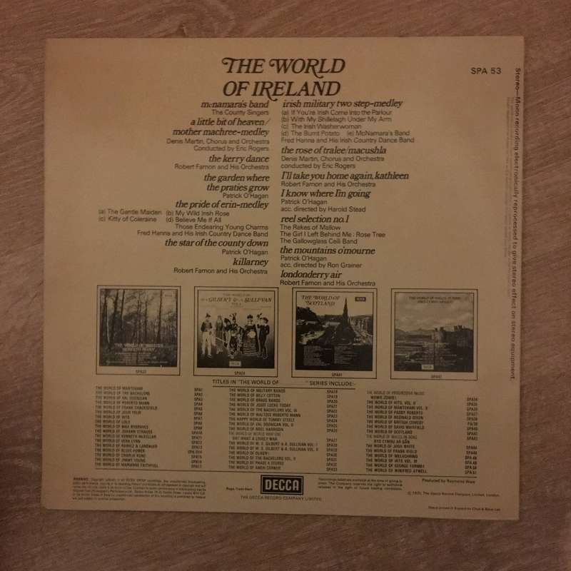 World of Ireland - Vinyl LP Record - Opened  - Very-Good+ Quality (VG+)