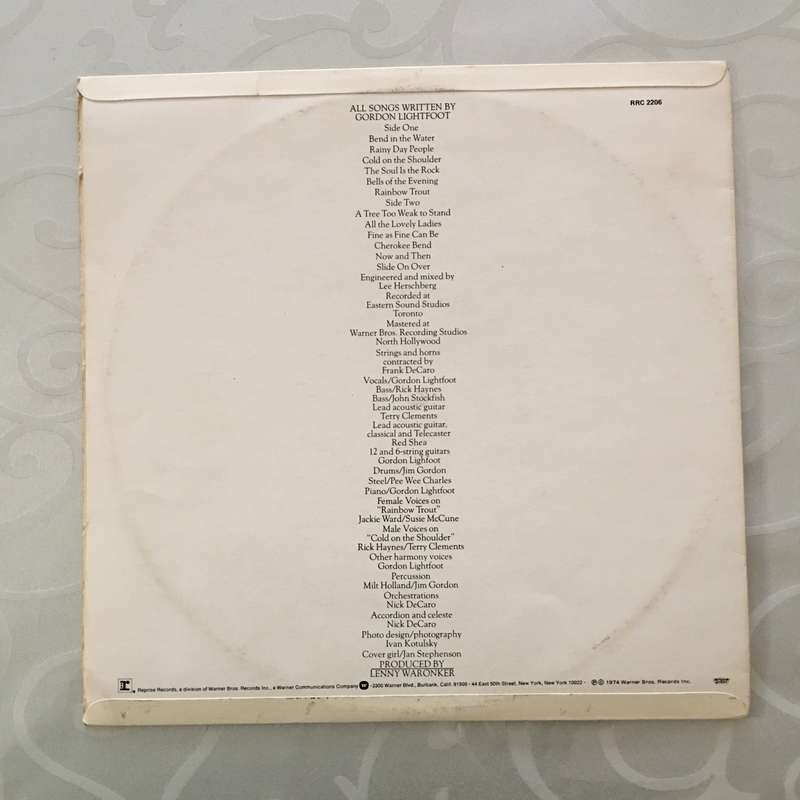 Gordon Lightfoot - Cold On The Shoulder - Vinyl LP Record - Opened  - Very-Good+ Quality (VG+)
