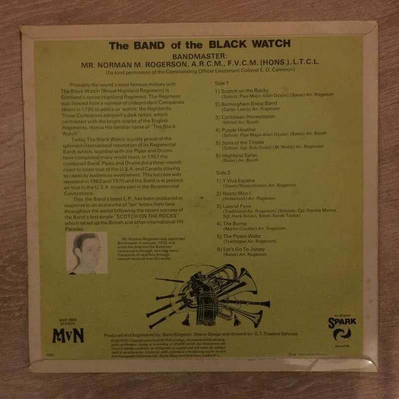 The Band Of The Black Watch  Scotch On The Rocks - Vinyl LP Record - Opened  - Very-Good+ Q...