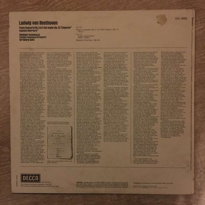 Beethoven - Vladimir Ashkenazy, Chicago Symphony Orchestra, Sir Georg Solti  Piano Concerto...