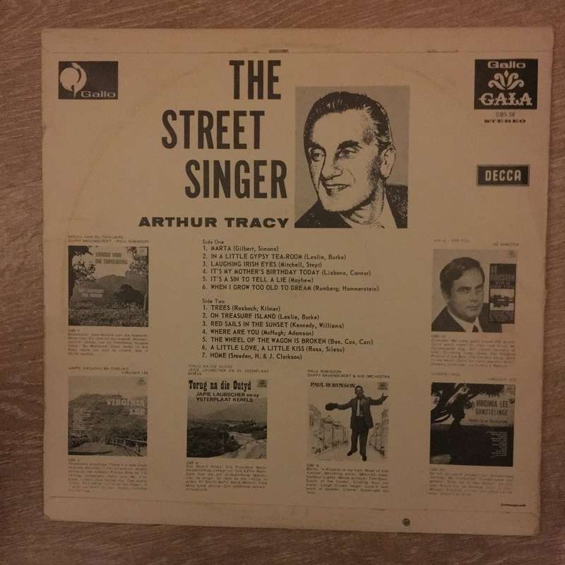 Arthur Tracy  The Street Singer - Vinyl LP Record - Opened  - Very-Good+ Quality (VG+)