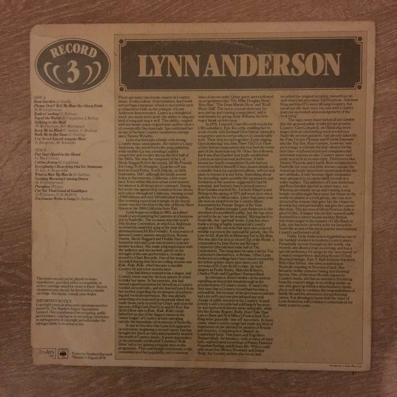 Lynn Anderson - Vinyl LP Record - Opened  - Very-Good- Quality (VG-)
