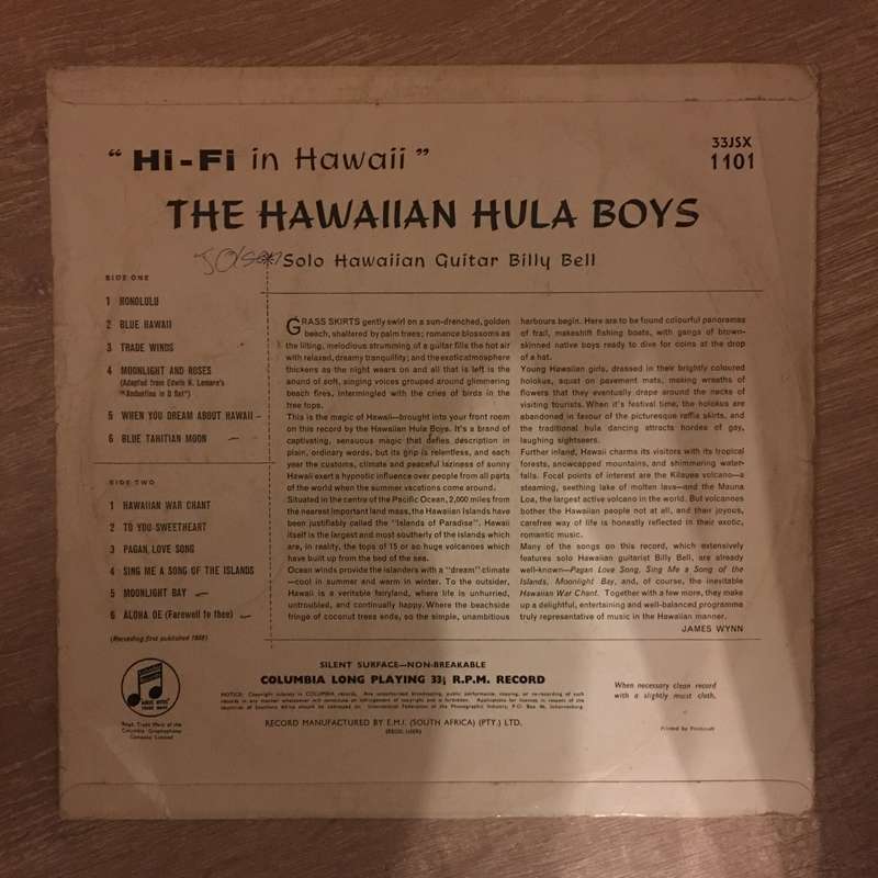 Hawaiian Hula Boys  Hi-Fi In Hawaii -  Vinyl Record - Opened  - Good+ Quality