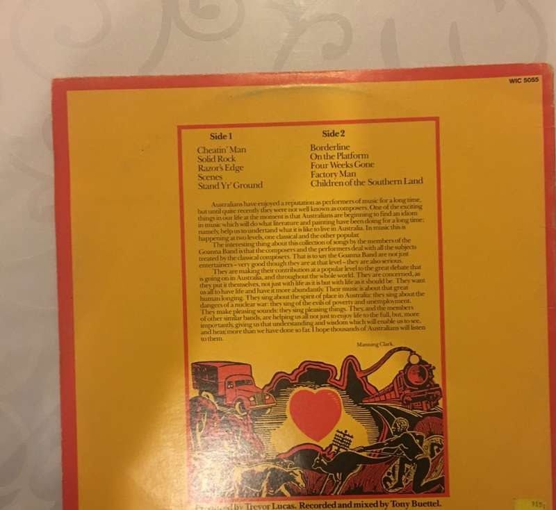 Goanna - Spirit Of Place - Vinyl LP Record - Opened  - Very-Good+ Quality (VG+)