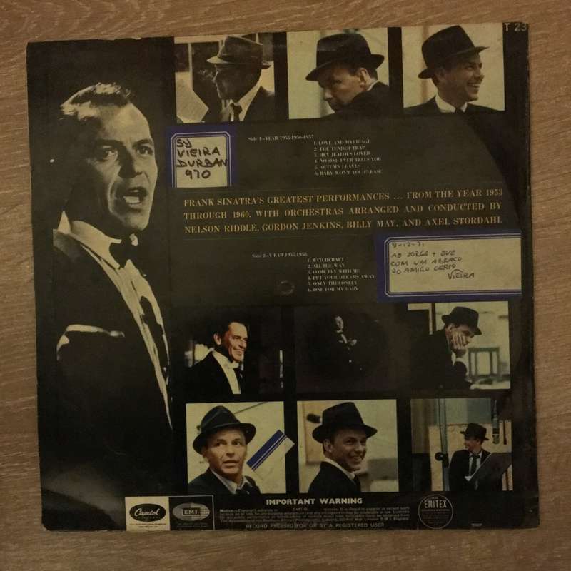 Frank Sinatra  - The Great Years - Vol 2 - Vinyl LP Record - Opened  - Very-Good Quality (VG)
