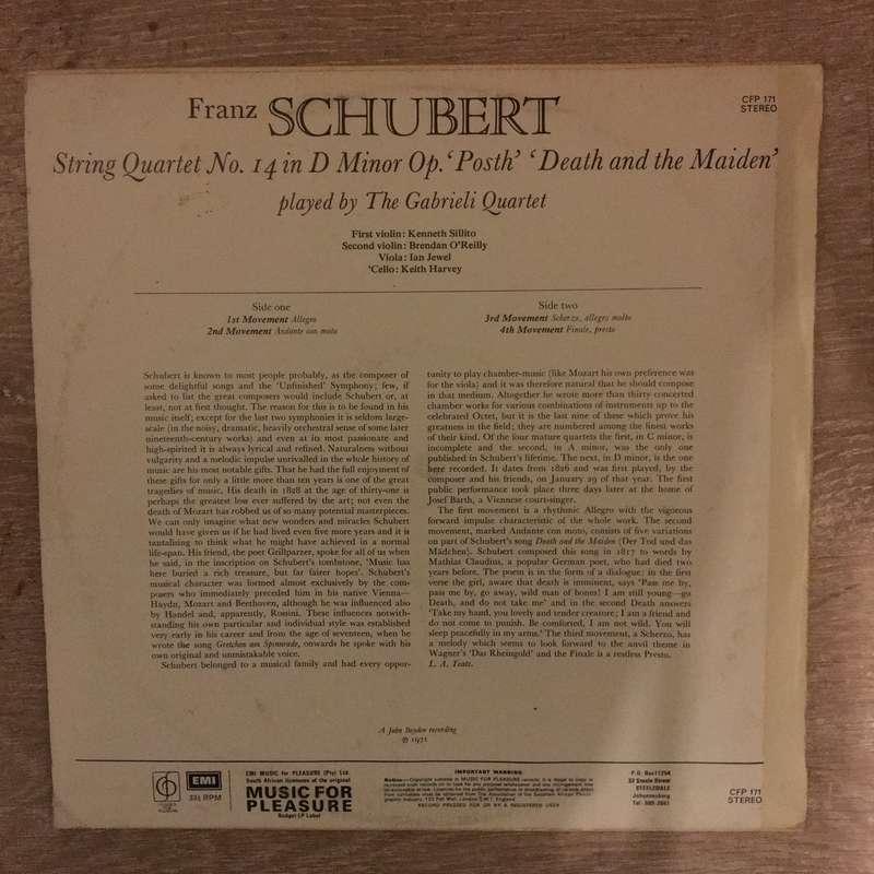 Schubert - The Gabrieli Quartet  String Quartet No.14 In D Minor - 'Death And The Maiden' -...