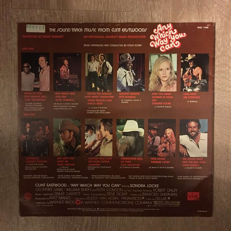 Various  The Sound Track Music From Clint Eastwood's Any Which Way You Can - Vinyl LP Recor...