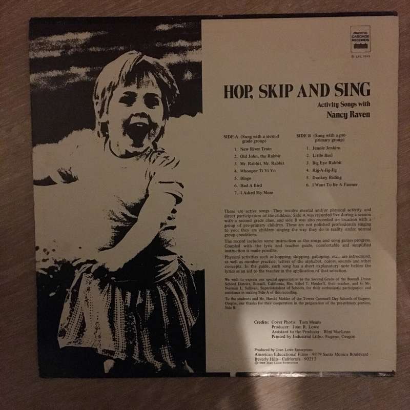 Nancy Raven - Hop, Skip and Sing' - Vinyl LP Record - Opened  - Very-Good+ Quality (VG+)