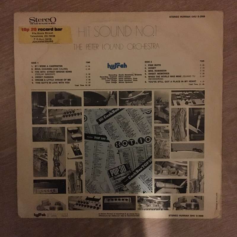 The Peter Loland Orchestra  Hit Sound No. 1 - Vinyl LP Record - Opened  - Very-Good- Qualit...