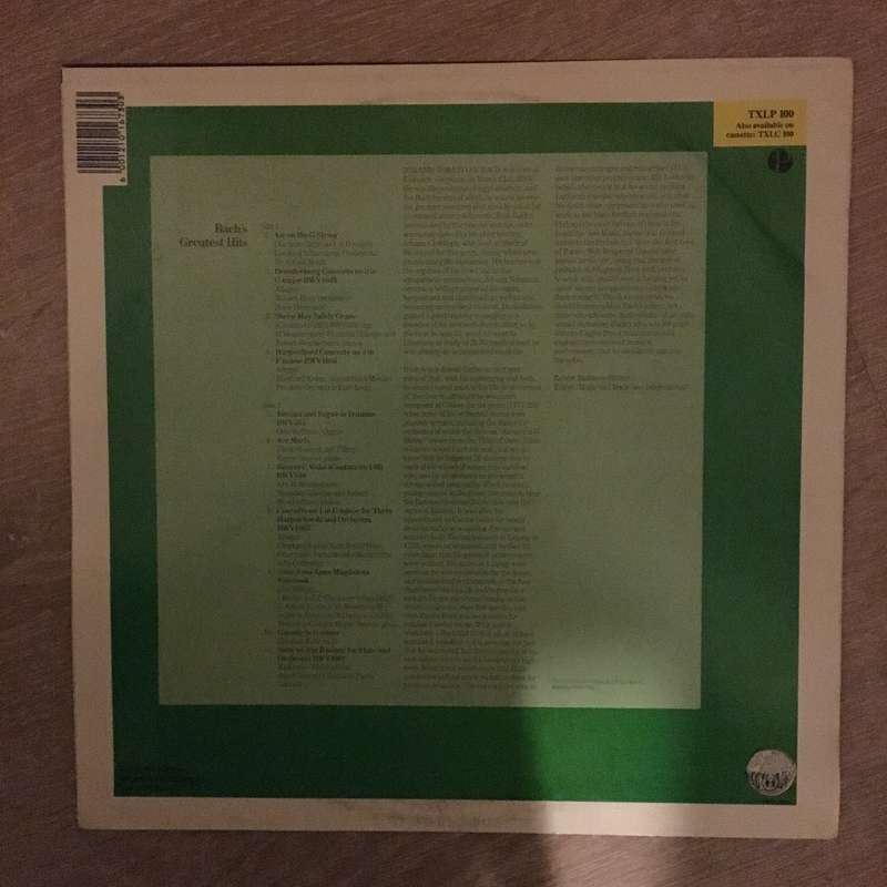 Bach - Greatest Hits' - Vinyl LP Record - Opened  - Very-Good+ Quality (VG+)