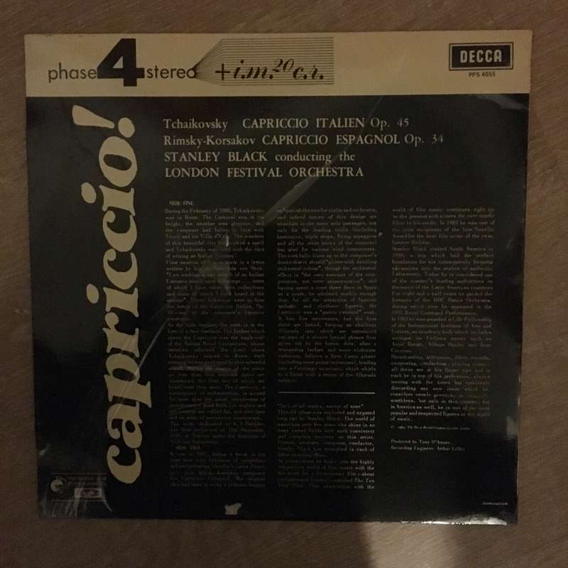 Stanley Black, The London Festival Orchestra  Capriccio!' - Vinyl LP Record - Opened  - Ver...