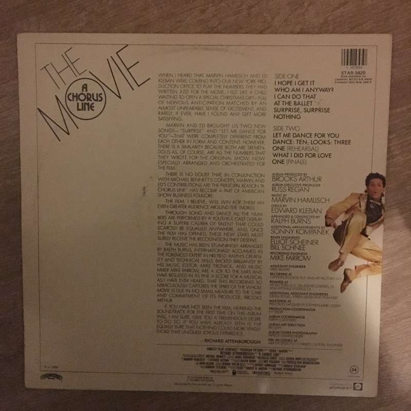 A Chorus Line - Original Motion Picture Soundtrack  - Vinyl LP Record  - Very-Good Quality (VG)