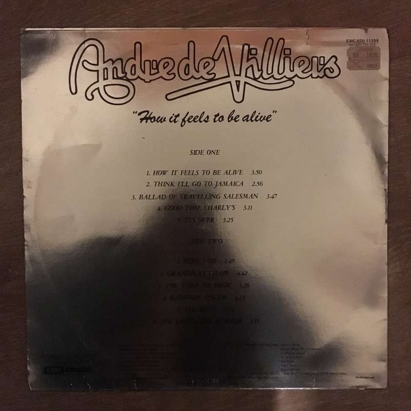 Andre De Villiers - Autographed Album - Vinyl LP Record - Opened  - Very-Good+ Quality (VG+)