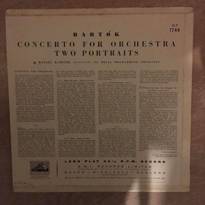 Bartók, The Royal Philharmonic Orchestra Conducted By Rafael Kubelik  Concerto For Orchest...