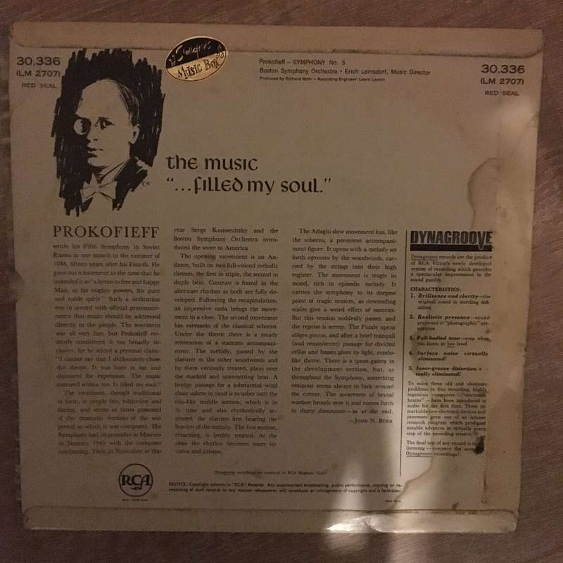 Prokofieff  Symphony No. 5 - Vinyl LP Record - Opened  - Very-Good+ Quality (VG+)