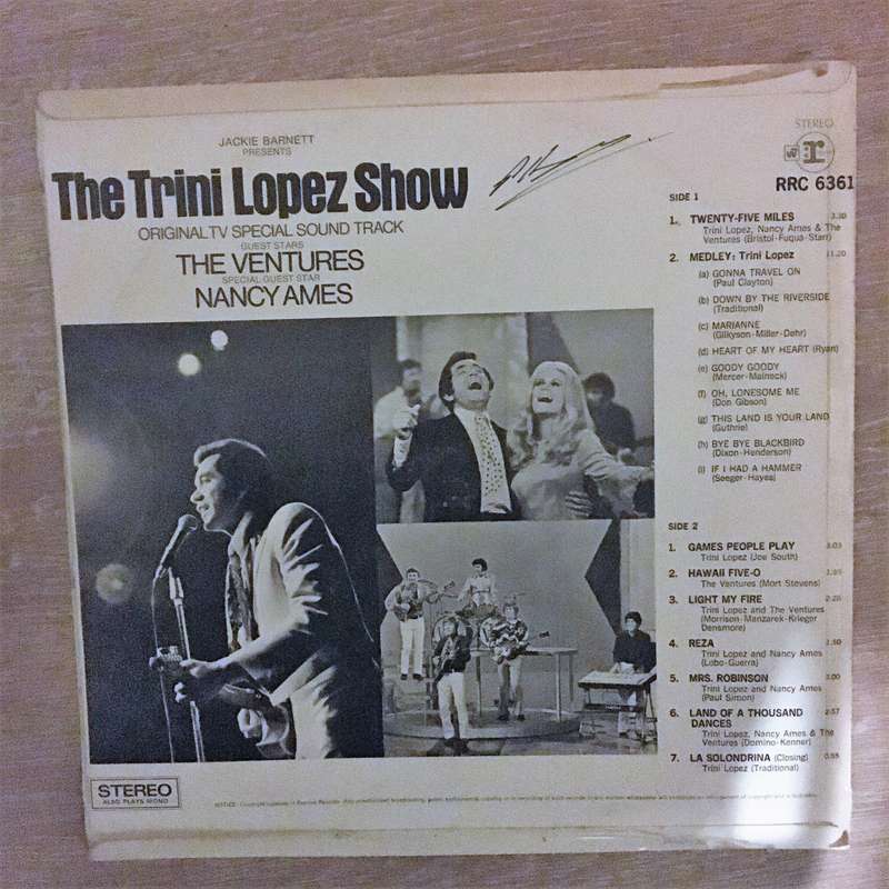 Trini Lopez Featuring The Ventures + Nancy Ames  The Trini Lopez Show  - Vinyl LP Record - ...