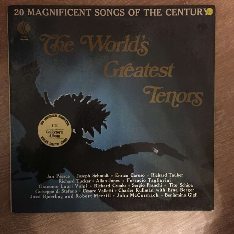 The World's Greatest Tenors - Vinyl LP Record - Opened  - Very-Good+ Quality (VG+)